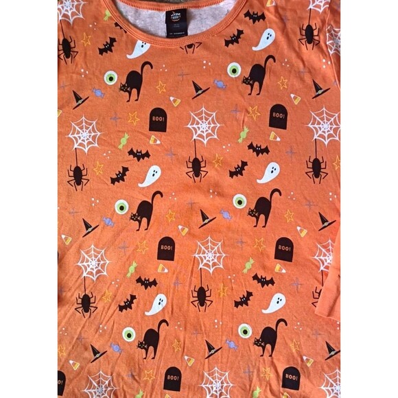 Halloween Pajama Set Hyde EEK 3X-4X  Womens Bats Ghosts Spiders 3X Top 4X Bottom - Picture 7 of 7